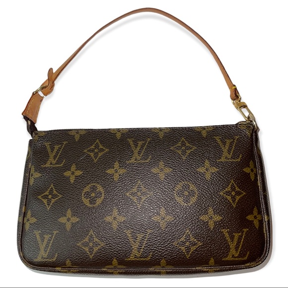 LOUIS VUITTON Pochette Accessoires Monogram Canvas Vintage Shoulder Bag w/ Chain - Picture 5 of 16